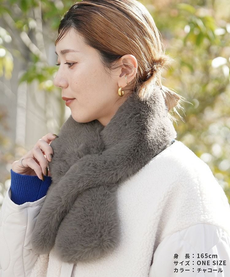 差し込みフェイクファーマフラー(ro-tp-528) reca レカ ネコポス発送10