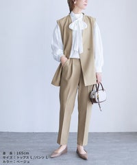 ノーカラーベスト×テーパードパンツ(bel-hr-0627-set1)　宅配便発送 - サムネイル16