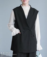 ノーカラーベスト×カーブパンツ(bel-hr-0627-set2)　宅配便発送 - サムネイル12