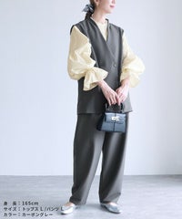 ノーカラーベスト×カーブパンツ(bel-hr-0627-set2)　宅配便発送 - サムネイル13