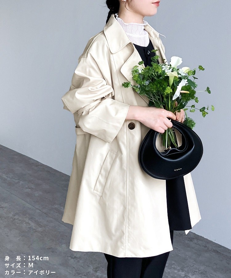 キャンディ袖トレンチ風Aラインコート(y8194) 宅配便発送 | reca