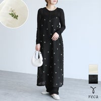 小花柄刺繍シアーキャミワンピース(day345431) メール便発送10 - サムネイル1