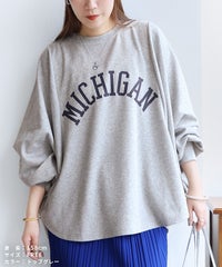 袖ボリュームドルマンロゴTシャツ(an-p262969e)メール便発送10 - サムネイル7