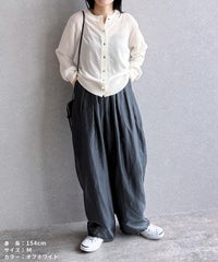 リネンタッチショート丈シアーカーディガン(bel-bl-26021)　メール便発送10 - サムネイル15