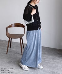 リネンタッチショート丈シアーカーディガン(bel-bl-26021)　メール便発送10 - サムネイル19