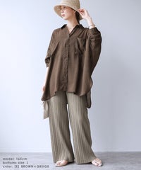 【Official限定】シアーシャツ×プリーツパンツセットcode-34宅配便発送(y4402/y2696) - サムネイル10