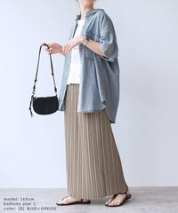 【Official限定】デニム半袖シャツ×プリーツスカートセットcode-35宅配便発送(p246373/y2775) - サムネイル7