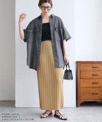 【Official限定】デニム半袖シャツ×プリーツスカートセットcode-35宅配便発送(p246373/y2775) - サムネイル13