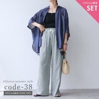 【Official限定】シアーシャツ×エンボスパンツセットcode-38 宅配便発送(y4376/y2819) - サムネイル1
