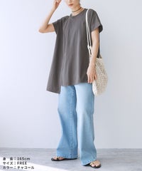 【接触冷感】ロゴ刺繍アシメタックチュニックTシャツ(on6643564) メール便発送10 - サムネイル19