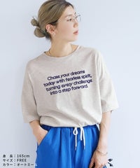 配色フロッキーロゴプリントBIGTシャツ(day256169) メール便発送10 - サムネイル11