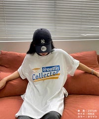 【hyu,il】UNISEXレトロシックプリント半袖Tシャツ(hyu2503-k) メール便発送10  - サムネイル3