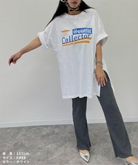 【hyu,il】UNISEXレトロシックプリント半袖Tシャツ(hyu2503-k) メール便発送10  - サムネイル4