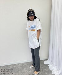 【hyu,il】UNISEXレトロシックプリント半袖Tシャツ(hyu2503-k) メール便発送10  - サムネイル6