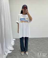 【hyu,il】UNISEXレトロシックプリント半袖Tシャツ(hyu2503-k) メール便発送10  - サムネイル8