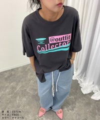 【hyu,il】UNISEXレトロシックプリント半袖Tシャツ(hyu2503-k) メール便発送10  - サムネイル12