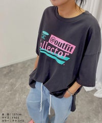 【hyu,il】UNISEXレトロシックプリント半袖Tシャツ(hyu2503-k) メール便発送10  - サムネイル13