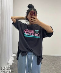 【hyu,il】UNISEXレトロシックプリント半袖Tシャツ(hyu2503-k) メール便発送10  - サムネイル14