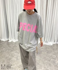 【hyu,il】UNISEXロゴプリント半袖BIGTシャツ(hyu2503-k) メール便発送10 - サムネイル3