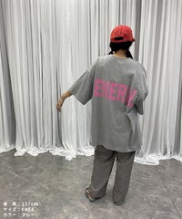 【hyu,il】UNISEXロゴプリント半袖BIGTシャツ(hyu2503-k) メール便発送10 - サムネイル7