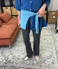 【hyu,il】サイドポケットセミフレアリブパンツ(hyu2505-k) メール便発送10 - サムネイル13