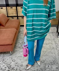 【hyu,il】サイドポケットセミフレアリブパンツ(hyu2505-k) メール便発送10 - サムネイル19