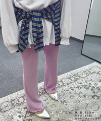 【hyu,il】サイドポケットセミフレアリブパンツ(hyu2505-k) メール便発送10 - サムネイル22