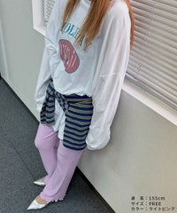 【hyu,il】サイドポケットセミフレアリブパンツ(hyu2505-k) メール便発送10 - サムネイル23