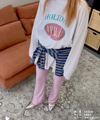 【hyu,il】サイドポケットセミフレアリブパンツ(hyu2505-k) メール便発送10 - サムネイル25
