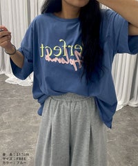 【hyu,il】ロゴプリント パッチワーク刺繍 半袖Tシャツ(day254863-h) メール便発送10  - サムネイル3