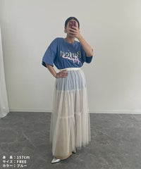【hyu,il】ロゴプリント パッチワーク刺繍 半袖Tシャツ(day254863-h) メール便発送10  - サムネイル14