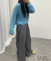 【hyu,il】サイドタック ワイドスウェットパンツ(250402-h) メール便発送10 - サムネイル15