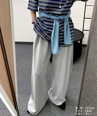 【hyu,il】サイドタック ワイドスウェットパンツ(250402-h) メール便発送10 - サムネイル25