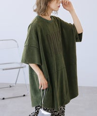 パウダー加工ロゴプリントBIGTシャツ(an-p264172e) - サムネイル1