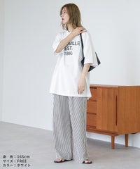 五分袖ヴィンテージライクロゴTシャツ(an-p264173e) メール便発送10 - サムネイル12