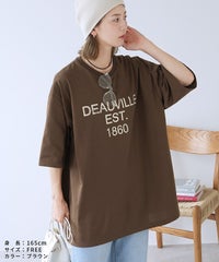 五分袖ヴィンテージライクロゴTシャツ(an-p264173e) メール便発送10 - サムネイル17