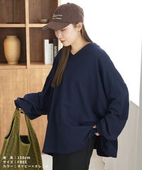 前後2wayロングスリーブレトロ配色ロゴTシャツ(R26201-k) メール便発送10 - サムネイル15