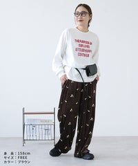 小花柄刺繍ベロアパンツ(day256308) メール便発送10 - サムネイル7