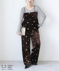 小花柄刺繍ベロアパンツ(day256308) メール便発送10 - サムネイル10