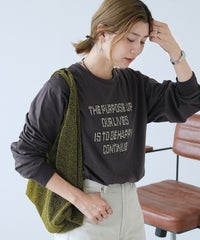 ビーズ刺繍ロゴTシャツ(day256333) メール便発送10 - サムネイル1