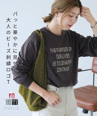 ビーズ刺繍ロゴTシャツ(day256333) メール便発送10 - サムネイル2