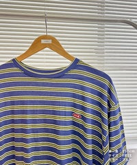 【hyu,il】オリジナルロゴ刺繍ボーダー半袖Tシャツ(hyu2502-v) メール便発送10 - サムネイル10