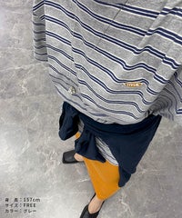 【hyu,il】オリジナルロゴ刺繍ボーダー半袖Tシャツ(hyu2502-v) メール便発送10 - サムネイル20