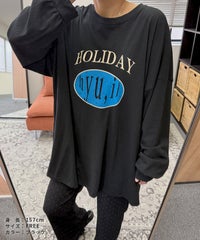 【hyu,il】薄手ロゴロングTシャツ(hyu2501-k) メール便発送10 - サムネイル3