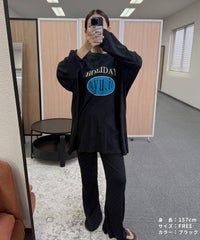 【hyu,il】薄手ロゴロングTシャツ(hyu2501-k) メール便発送10 - サムネイル5