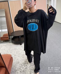 【hyu,il】薄手ロゴロングTシャツ(hyu2501-k) メール便発送10 - サムネイル7