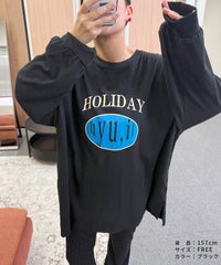 【hyu,il】薄手ロゴロングTシャツ(hyu2501-k) メール便発送10 - サムネイル8