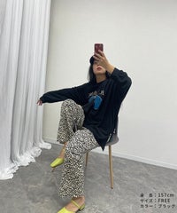 【hyu,il】薄手ロゴロングTシャツ(hyu2501-k) メール便発送10 - サムネイル9