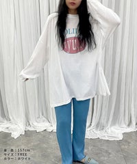 【hyu,il】薄手ロゴロングTシャツ(hyu2501-k) メール便発送10 - サムネイル12