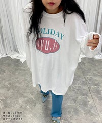 【hyu,il】薄手ロゴロングTシャツ(hyu2501-k) メール便発送10 - サムネイル13